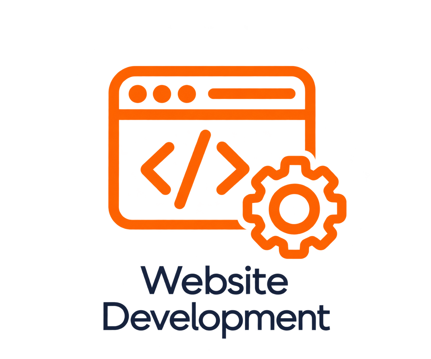Orange Web Development Icon new